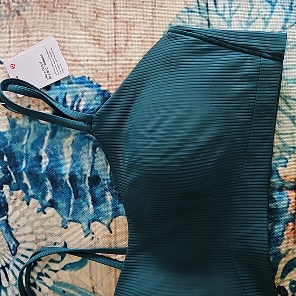 Lululemon Like a Cloud Ribbed Bra Size 12 Storm Teal - Picture 4 of 12